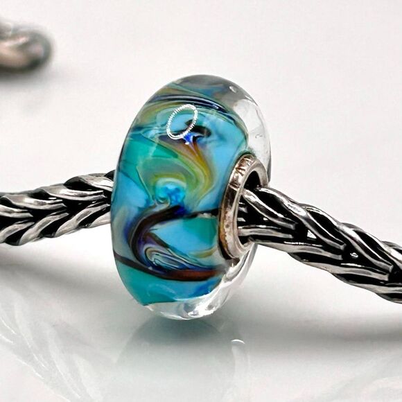 TROLLBEADS Rare Van Gogh Unique #3 LAA 925S colorful swirls, style of the artist - Picture 3 of 8